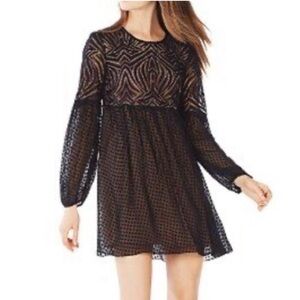 Beautiful Black Lace Dress BCBGMaxAzria XXS